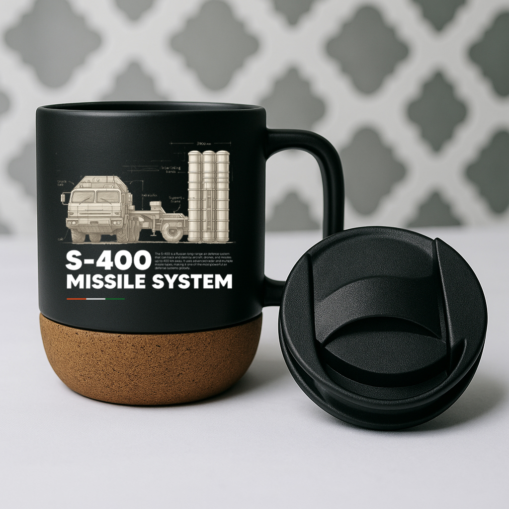 S400-Missile Cork Bottom Mug (Black)